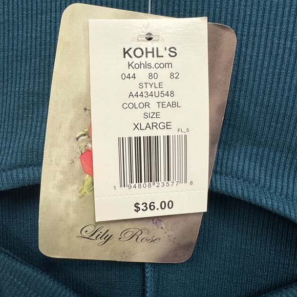 Lily Rose Teal Blue Cutout Front Fit&Flare Knee Length Dress Women's Size XL NWT - Picture 6 of 6